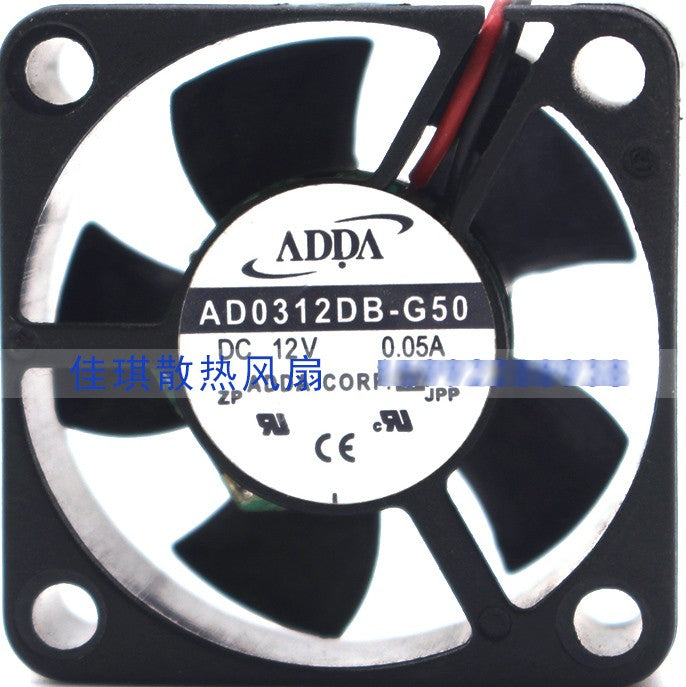 ADDA AD0312DB-G50 12V 0.05A 2wires Cooling Fan ADDA AD0312DB-G50 12V 0.05A 2wires Cooling Fan